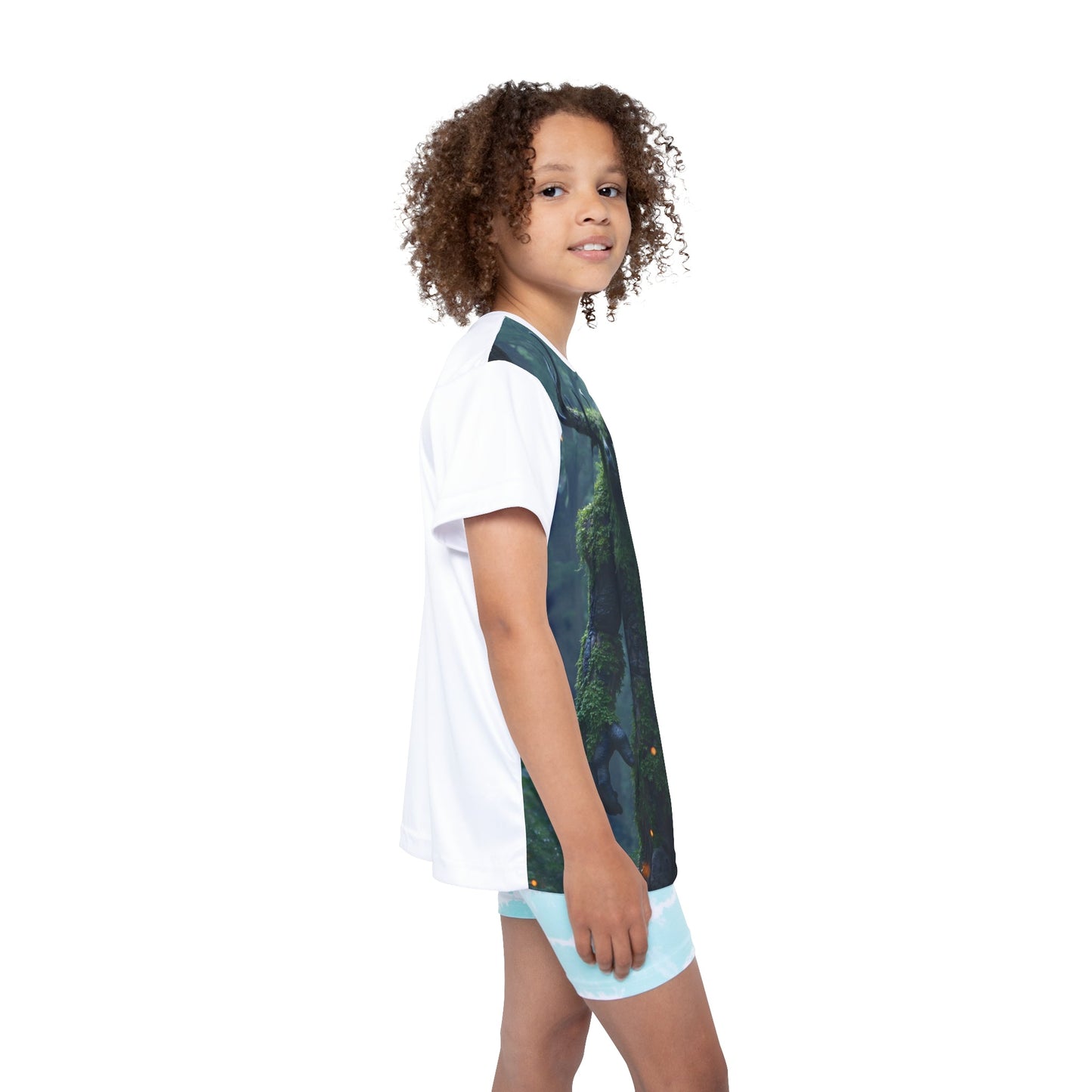 Kids Sports Jersey with Moss Creature Design, Fun Athletic Tee, Great for Parties, Outdoor Play, Birthday Gifts, Sports Events Printify