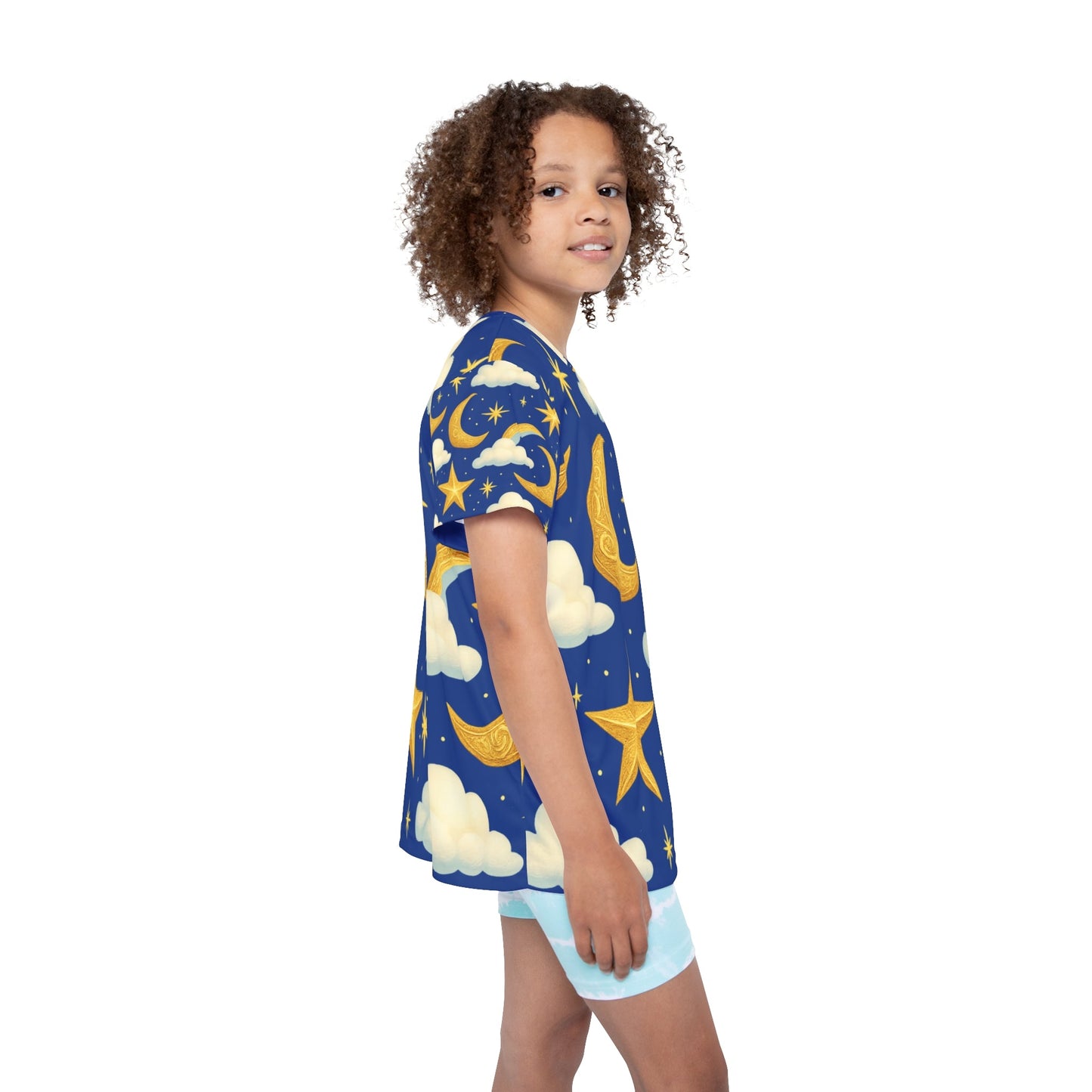 Kids Celestial Sports Jersey, Dreamy Sky Jersey, Starry Kids Apparel, Fun Activewear, Birthday Gift for Kids Printify