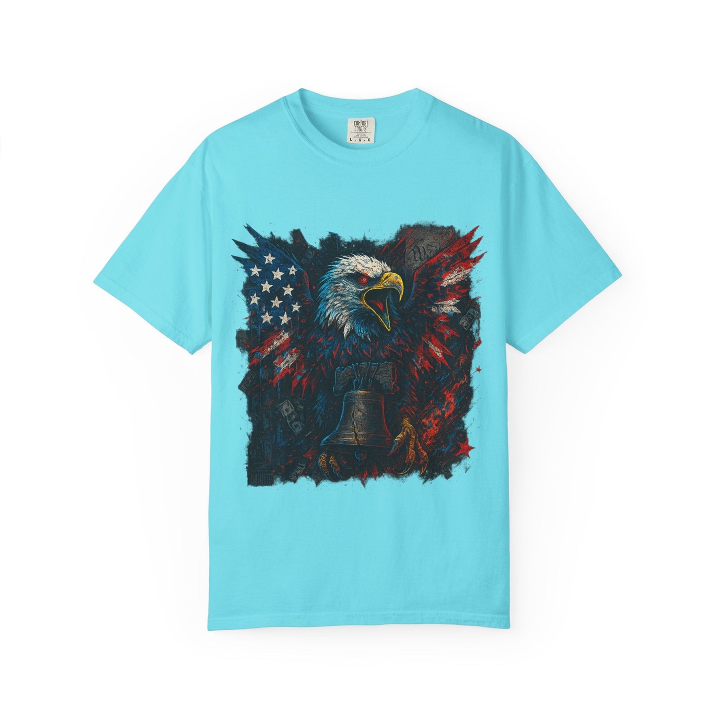 Patriotic Eagle T-Shirt | Unisex Garment-Dyed Tee for Independence Day, Memorial Day, Veteran Gifts, Casual Wear, USA Pride Printify