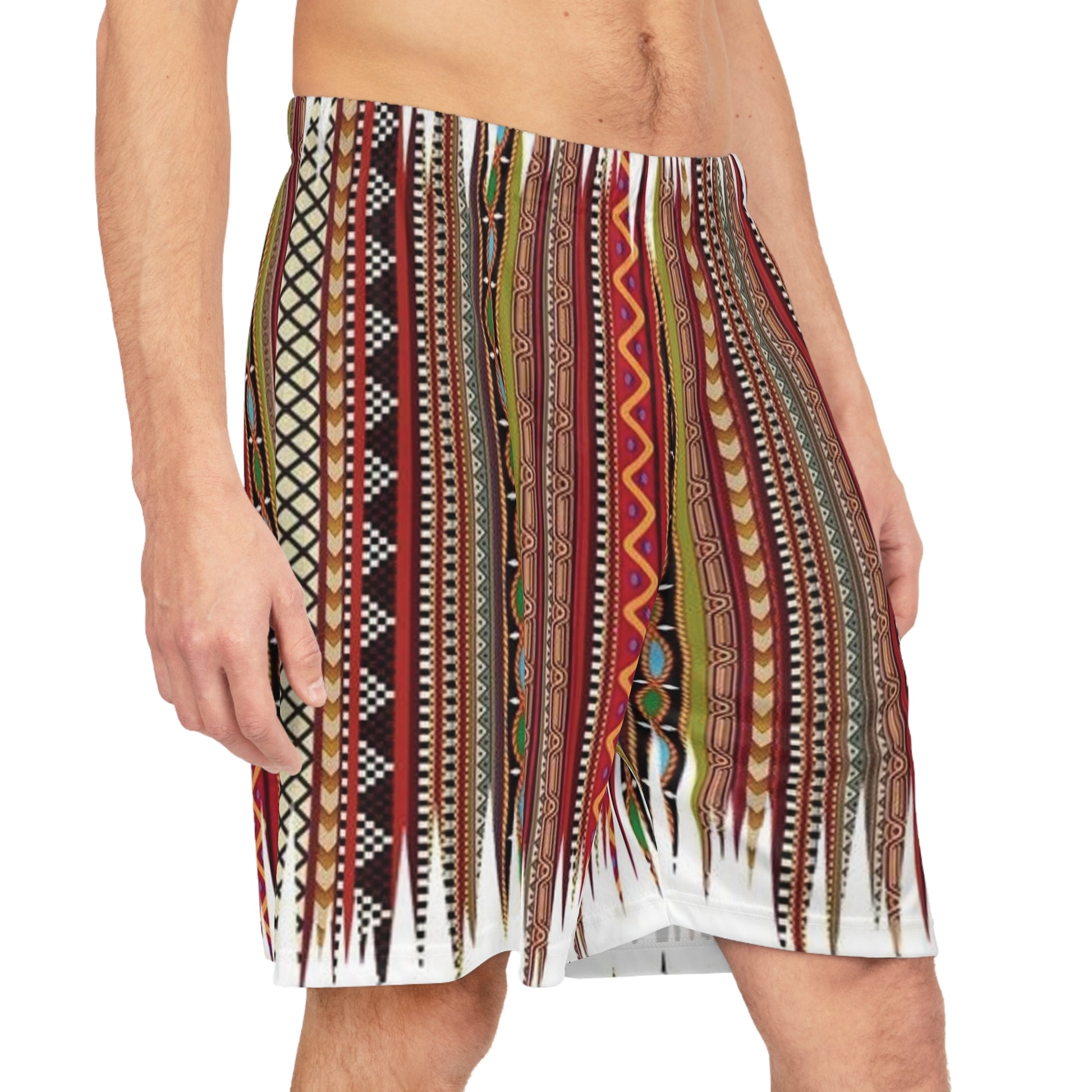 Tribal Print Basketball Shorts – Vibrant AOP Gym & Sportswear Style - M/S TMC India