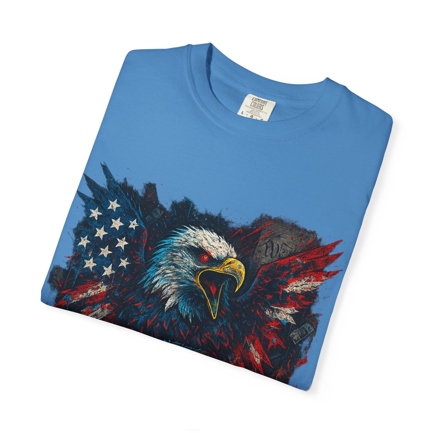 Patriotic Eagle T-Shirt | Unisex Garment-Dyed Tee for Independence Day, Memorial Day, Veteran Gifts, Casual Wear, USA Pride Printify