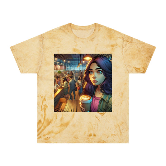 Color Blast T-Shirt - Artistic Coffee Shop Design, Coffee Lovers Gift Printify