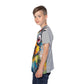 Kids Sports Jersey - Colorful Graffiti Design, Youth Athletic Tee, Birthday Gift, Sports Team Apparel, Playtime Outfit - M/S TMC India