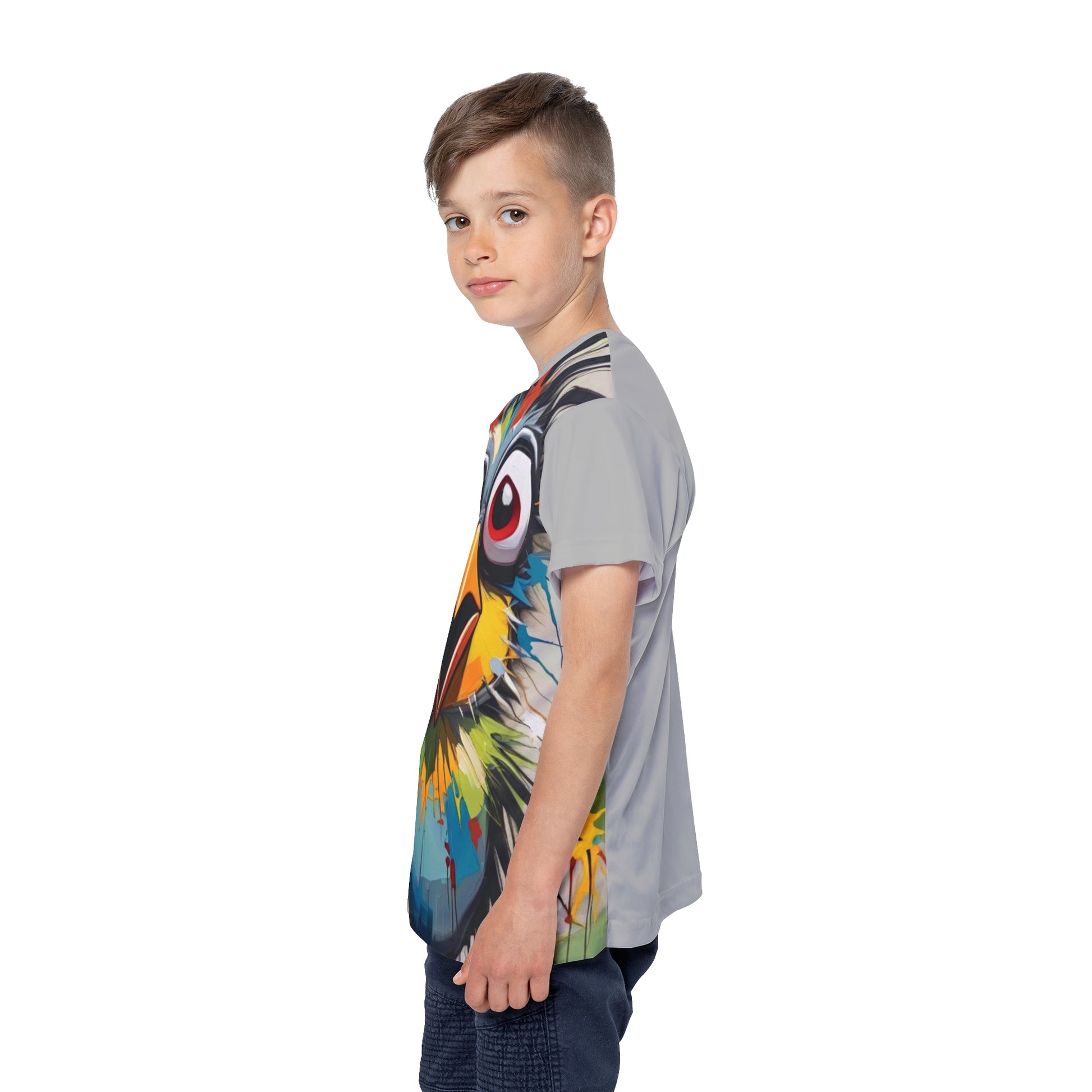 Kids Sports Jersey - Colorful Graffiti Design, Youth Athletic Tee, Birthday Gift, Sports Team Apparel, Playtime Outfit - M/S TMC India