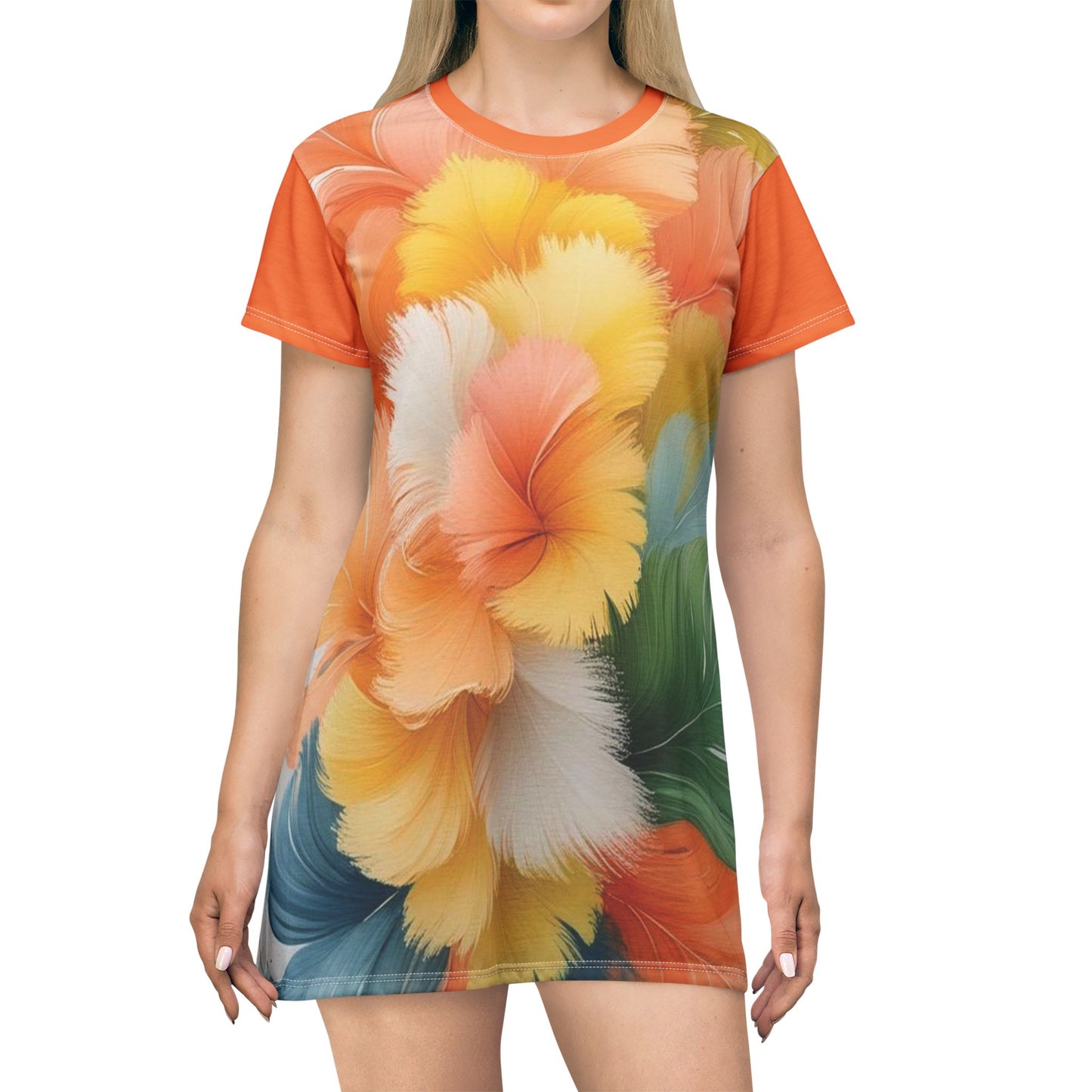 Floral T-Shirt Dress - Vibrant Summer Style and Beachwear - M/S TMC India