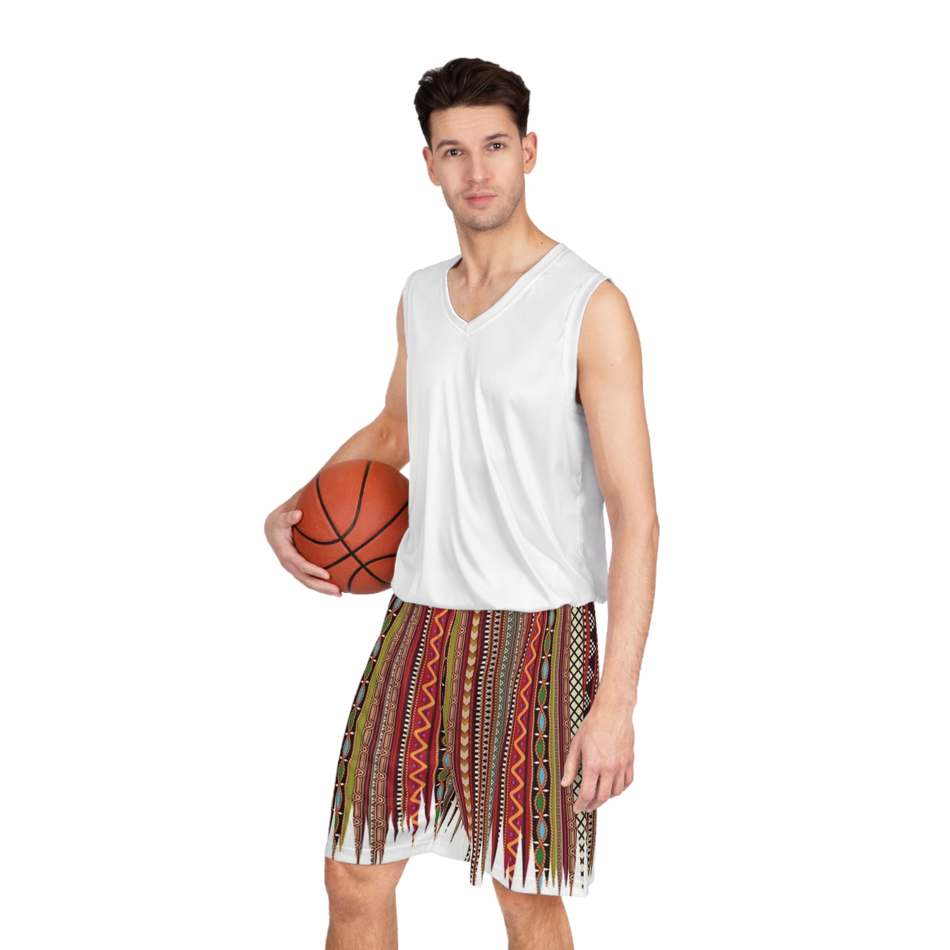Tribal Print Basketball Shorts – Vibrant AOP Gym & Sportswear Style - M/S TMC India