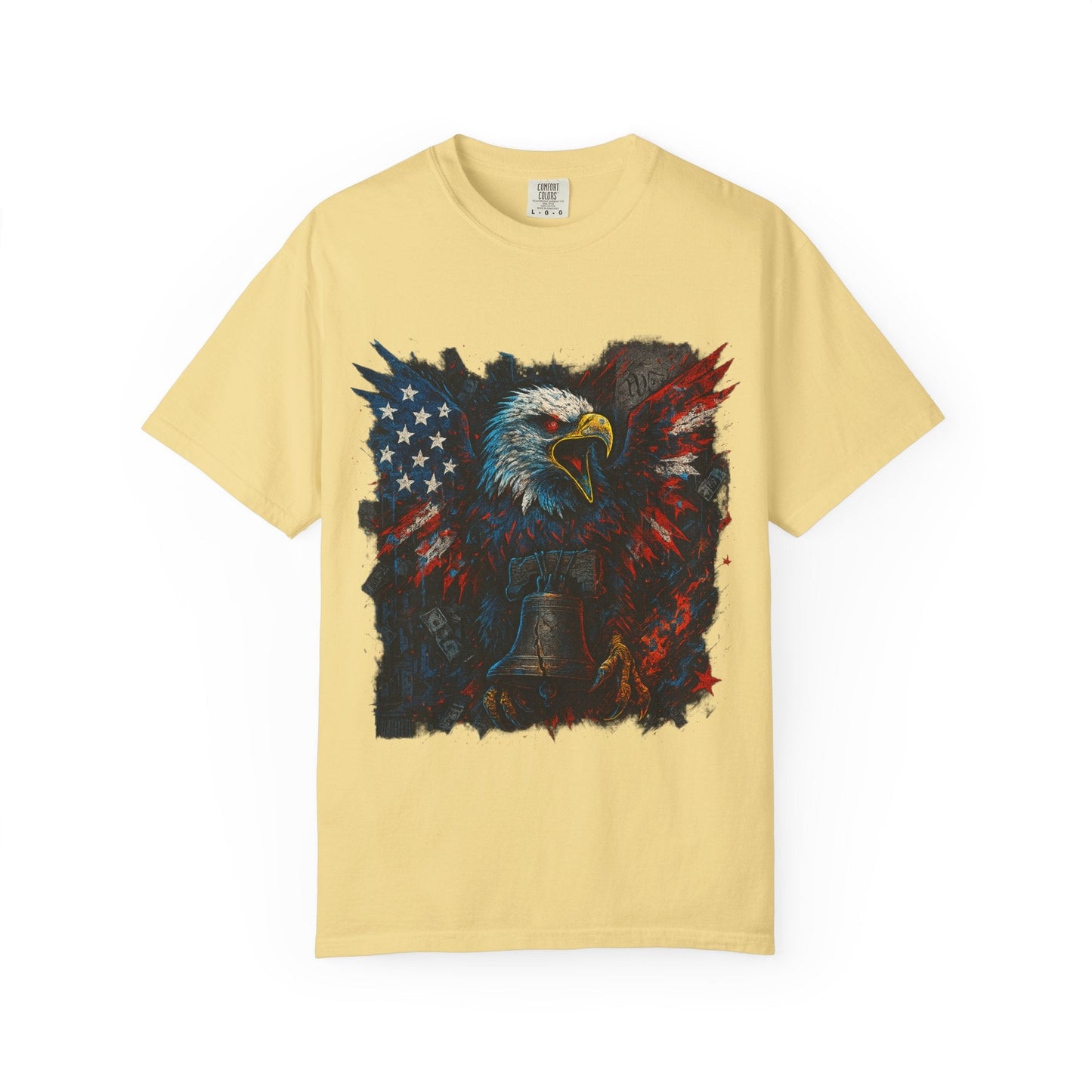 Patriotic Eagle T-Shirt | Unisex Garment-Dyed Tee for Independence Day, Memorial Day, Veteran Gifts, Casual Wear, USA Pride Printify