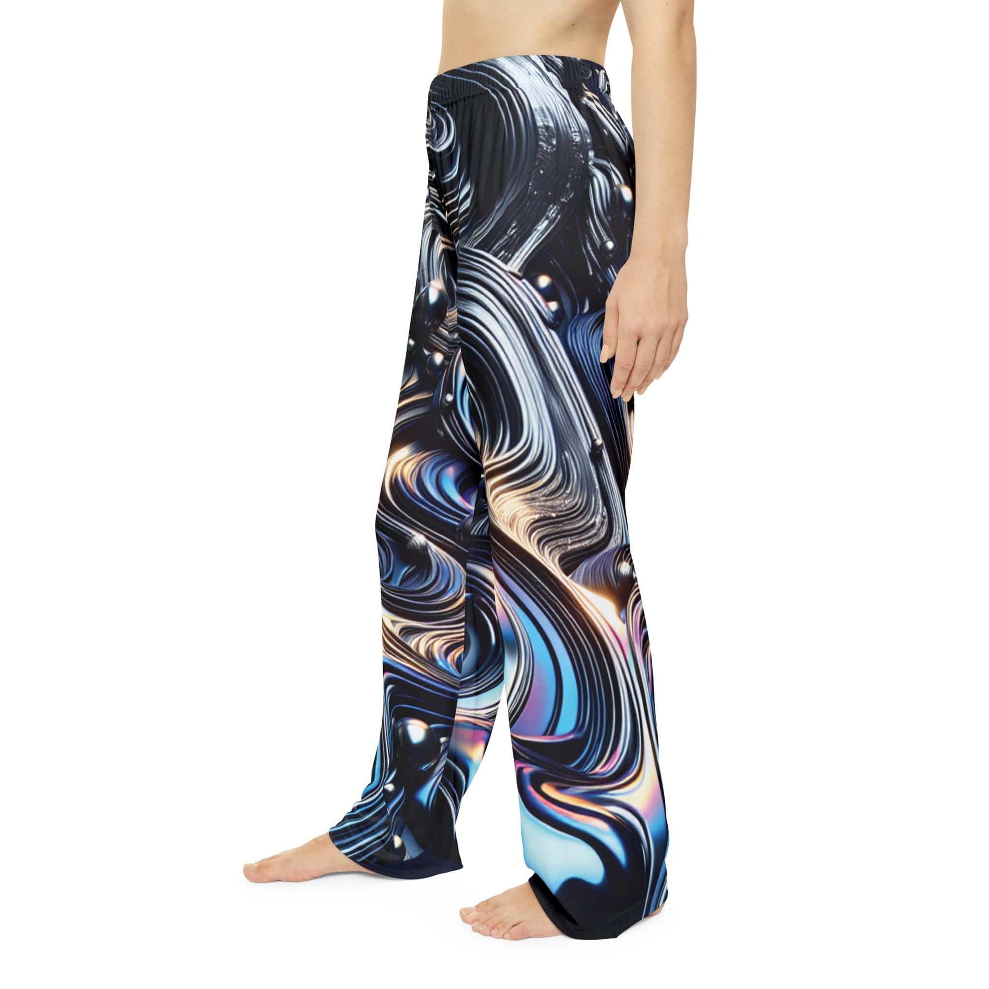 Abstract Swirl Women's Pajama Pants, Cozy Loungewear, Sleep Pants, Gift for Her, Stylish Homewear, Relaxed Fit Bottoms - M/S TMC India