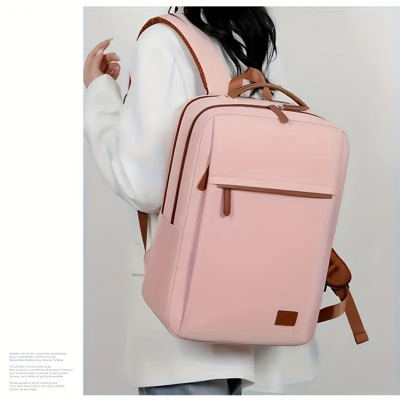 Backpack Oxford Cloth Business Computer Bag With Large Capacity, Strong And Wearable Student School Bag, Solid Color And Versatile Travel Backpack CJ