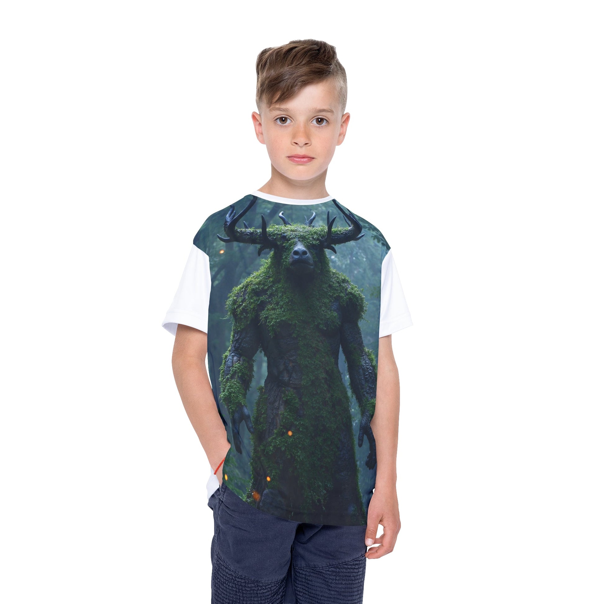 Kids Sports Jersey with Moss Creature Design, Fun Athletic Tee, Great for Parties, Outdoor Play, Birthday Gifts, Sports Events Printify
