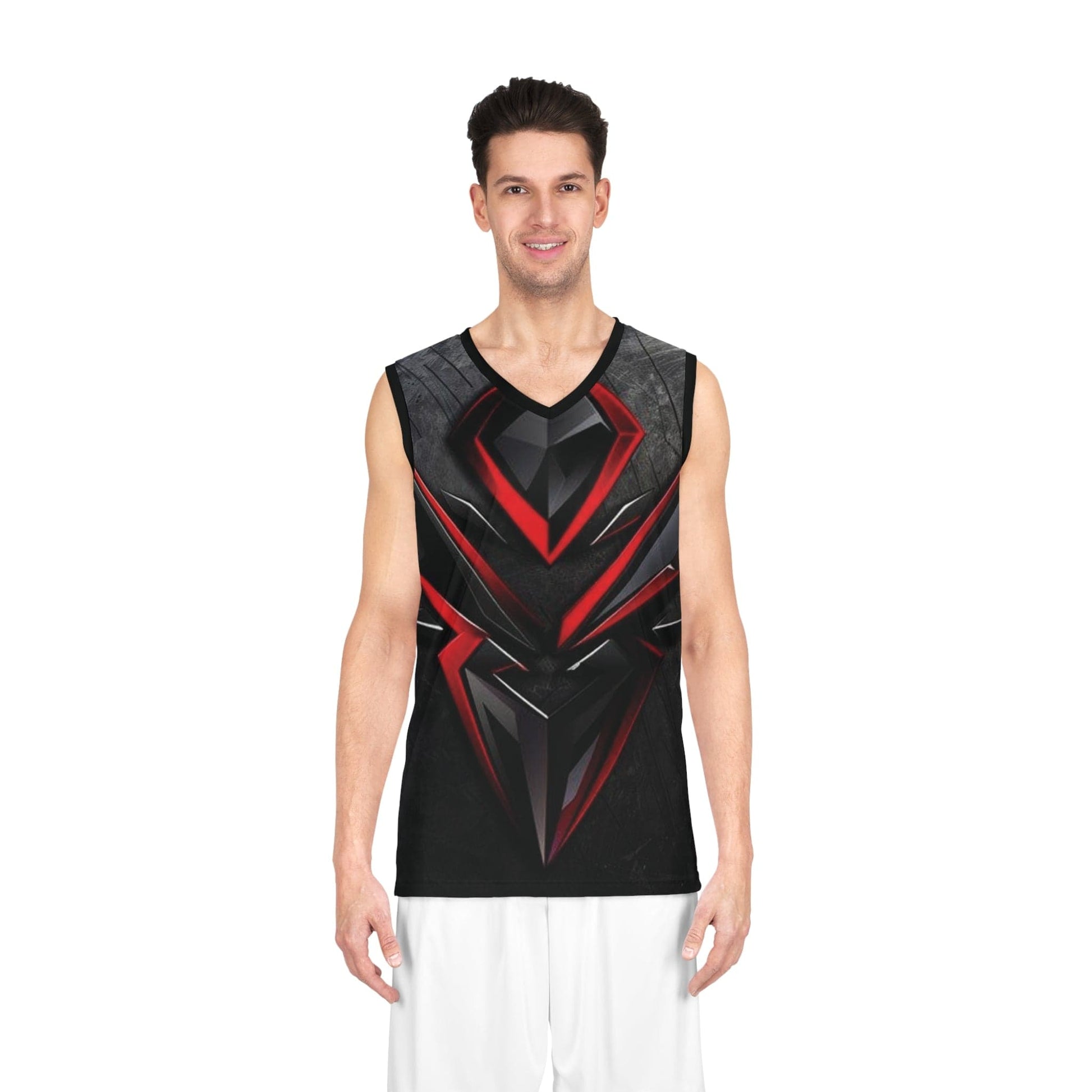 Sporty Graphic Basketball Jersey, Men’s Athletic Wear, Unisex Gym Shirt, Game Day Apparel, Team Spirit Top, Casual Sports Outfit Printify