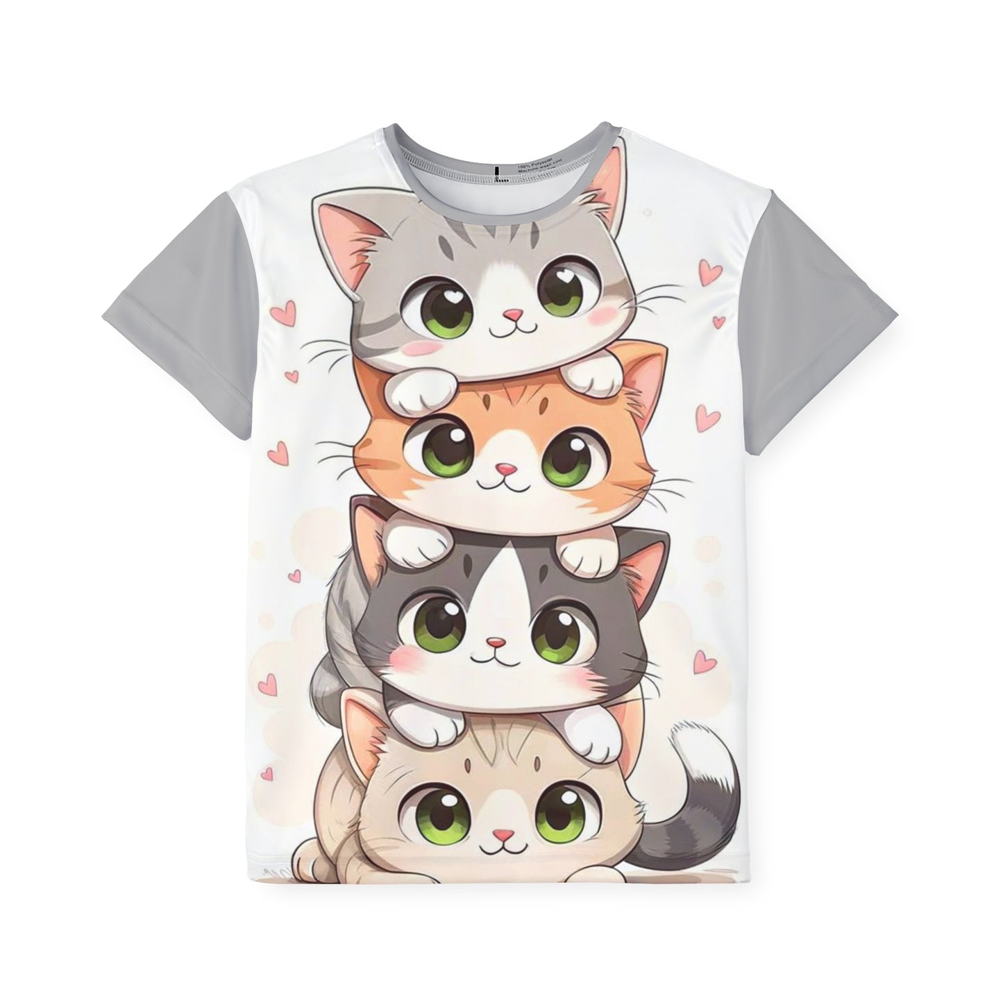 Cute Cat Kids Sports Jersey – Playful Animal Lover Athletic Shirt - M/S TMC India