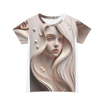 Elegant Abstract Art Women's Short Sleeve Shirt, Feminine Top, Boho Chic Tee, Casual Fashion, Art Inspired Apparel, Unique Gift Printify