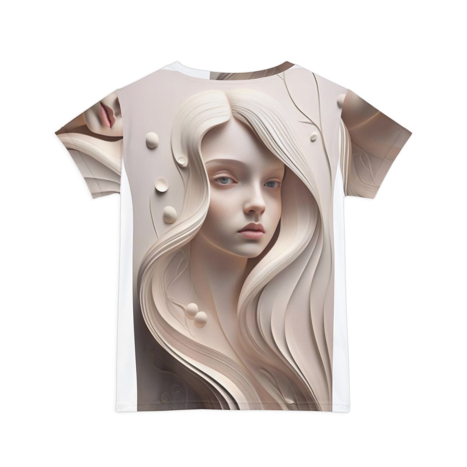 Elegant Abstract Art Women's Short Sleeve Shirt, Feminine Top, Boho Chic Tee, Casual Fashion, Art Inspired Apparel, Unique Gift - M/S TMC India