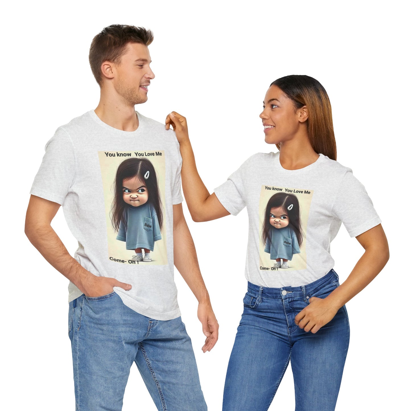 Playful Graphic Tee - You Know You Love Me, Funny Casual Shirt, Gift for Friends, Birthday Gift, Quirky Style Shirt - M/S TMC India