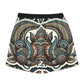 Boho Chic Unisex Swim Shorts, Vibrant Beachwear, Summer Vacation Essentials, Pool Party Attire, Travel-Friendly Swimwear Printify