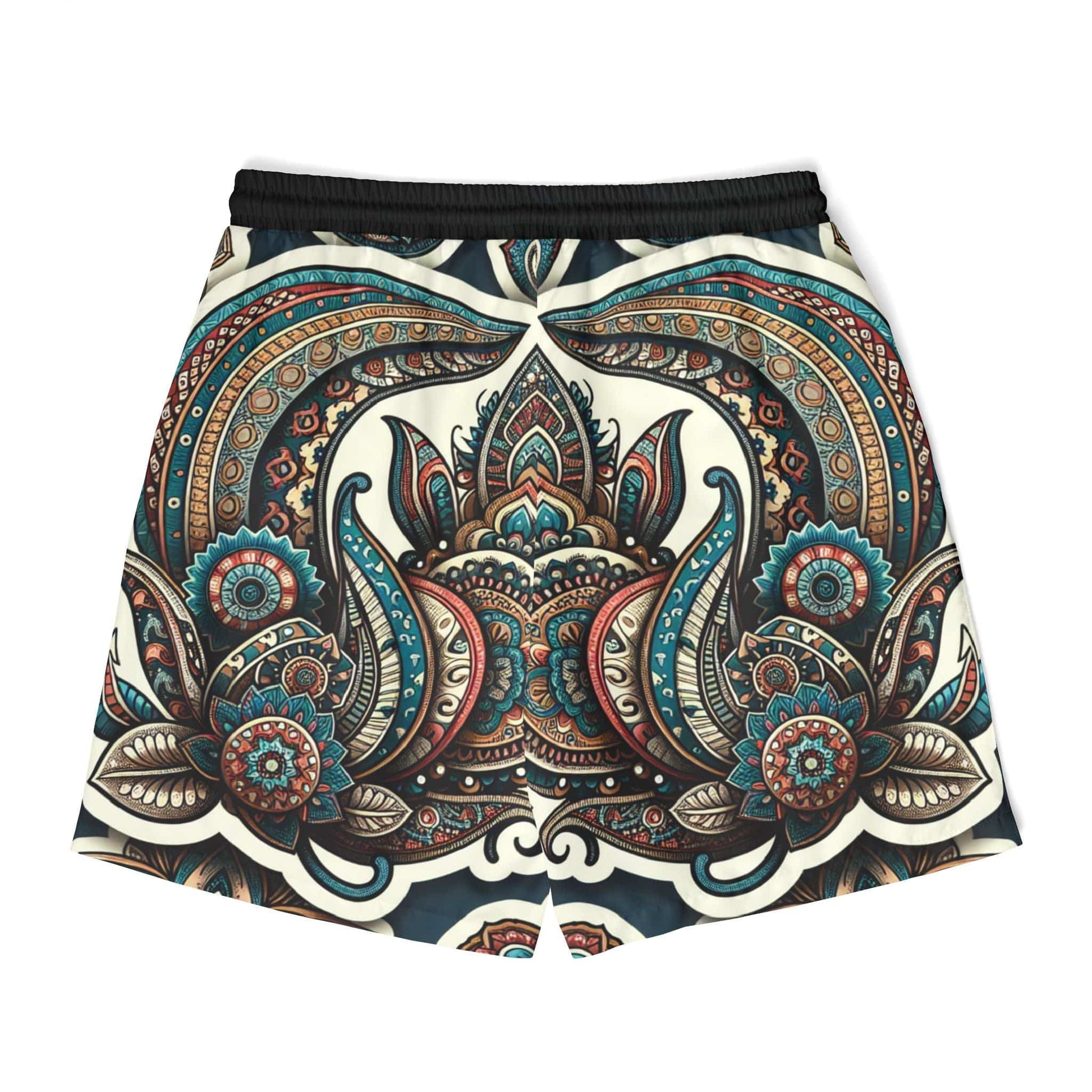 Boho Chic Unisex Swim Shorts, Vibrant Beachwear, Summer Vacation Essentials, Pool Party Attire, Travel-Friendly Swimwear Printify