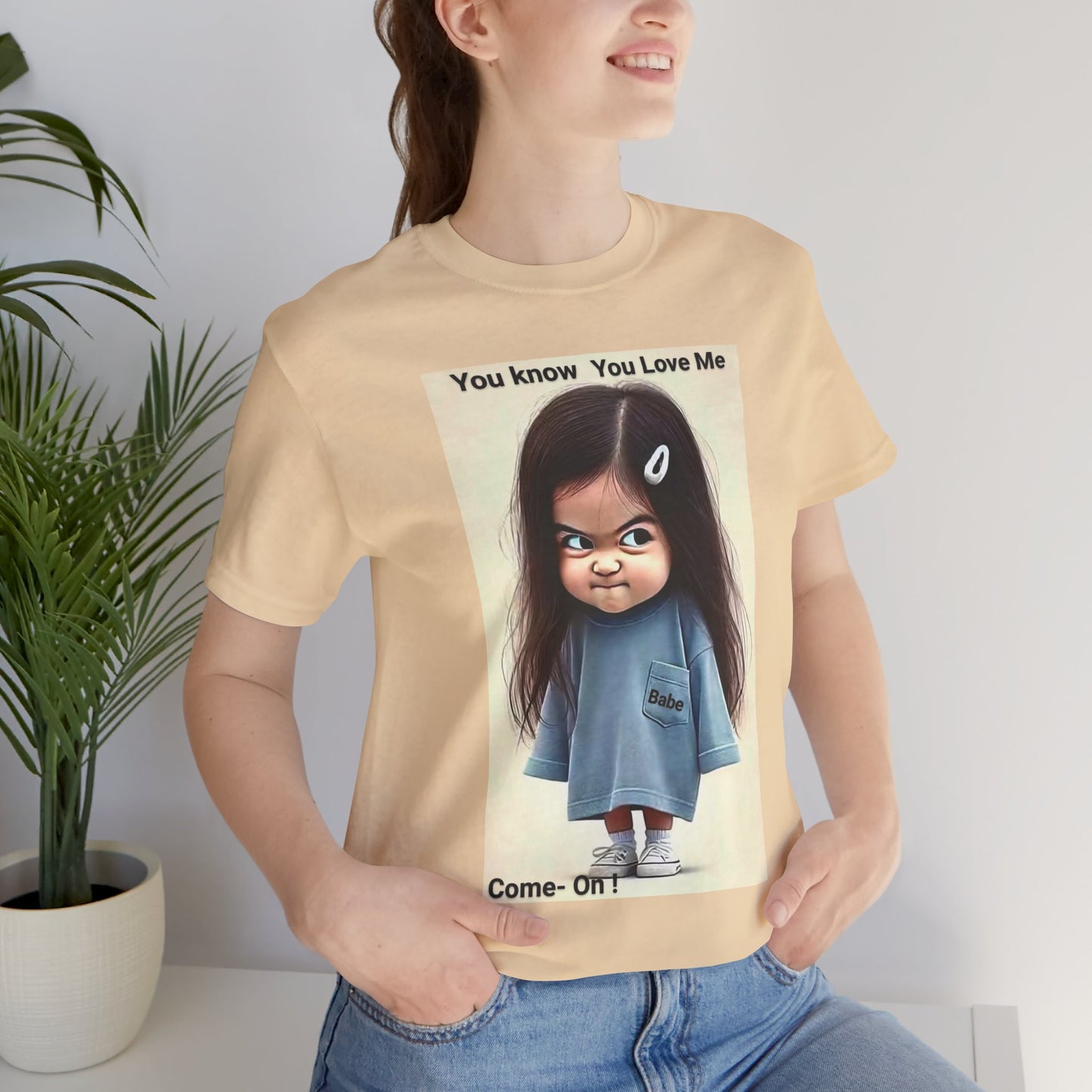 Playful Graphic Tee - You Know You Love Me, Funny Casual Shirt, Gift for Friends, Birthday Gift, Quirky Style Shirt - M/S TMC India