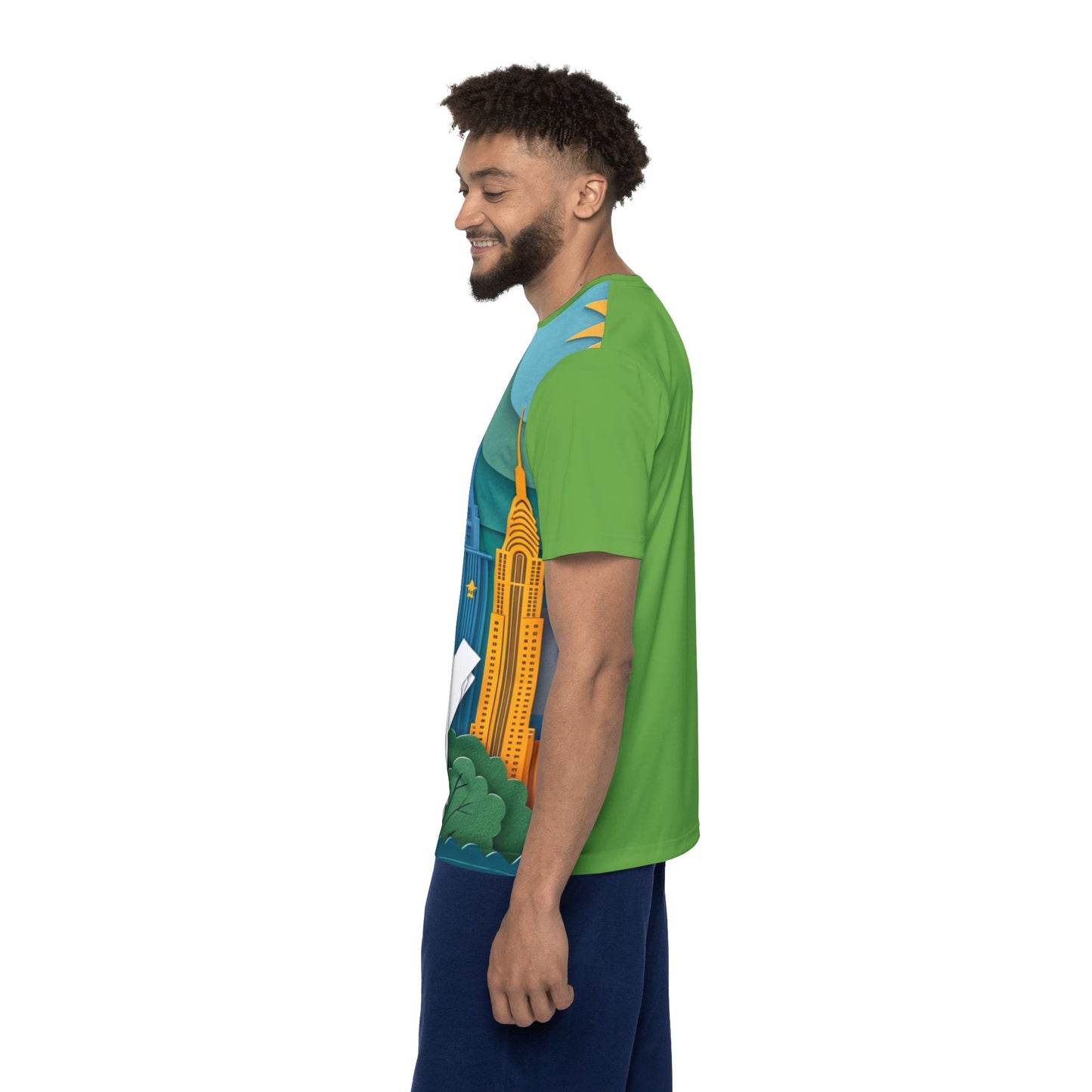 Men's Sports Jersey - Statue of Liberty AOP Tee, NYC Pride Apparel for Sports Fans - M/S TMC India