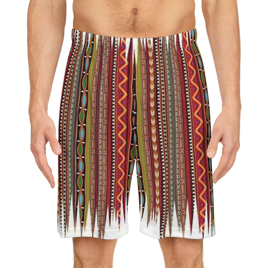 Tribal Print Basketball Shorts – Vibrant AOP Gym & Sportswear Style - M/S TMC India