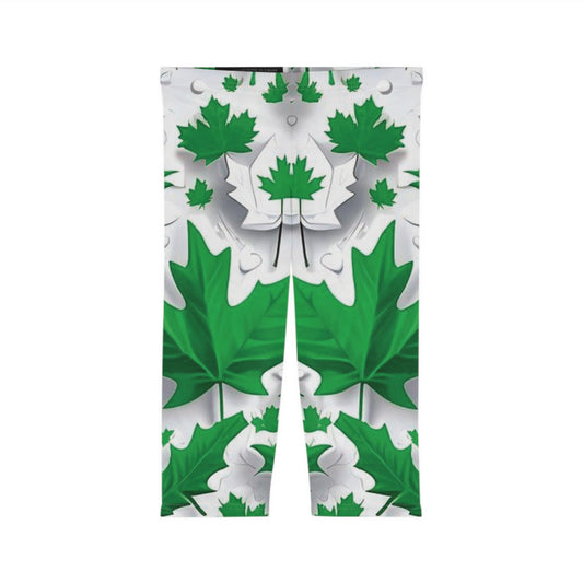 Stylish Women’s Capri Leggings, Floral Pattern, Perfect for Yoga, Fitness, Casual Wear, Gifts for Her, Summer Fashion Printify