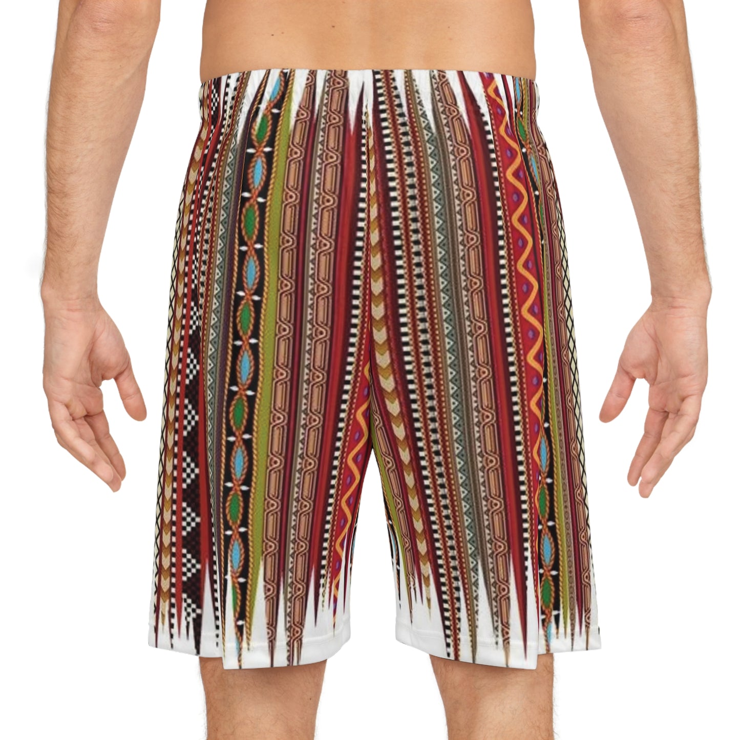 Tribal Print Basketball Shorts – Vibrant AOP Gym & Sportswear Style - M/S TMC India