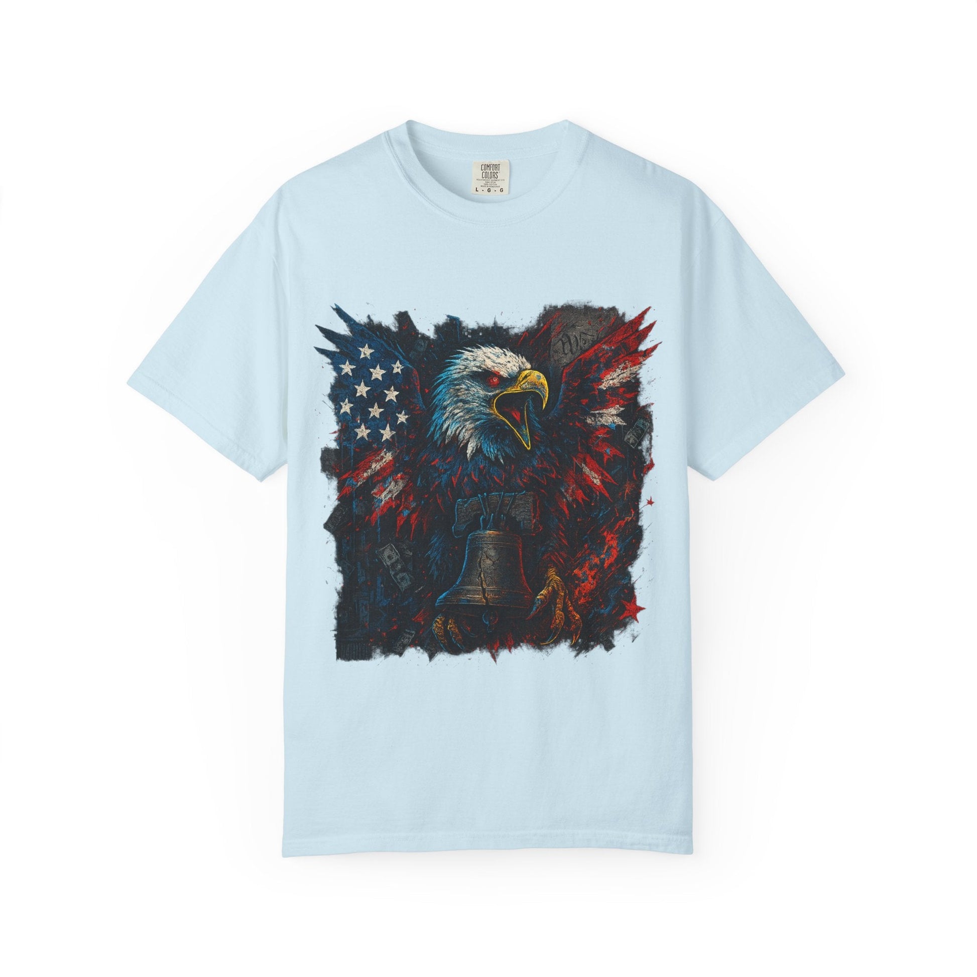 Patriotic Eagle T-Shirt | Unisex Garment-Dyed Tee for Independence Day, Memorial Day, Veteran Gifts, Casual Wear, USA Pride Printify