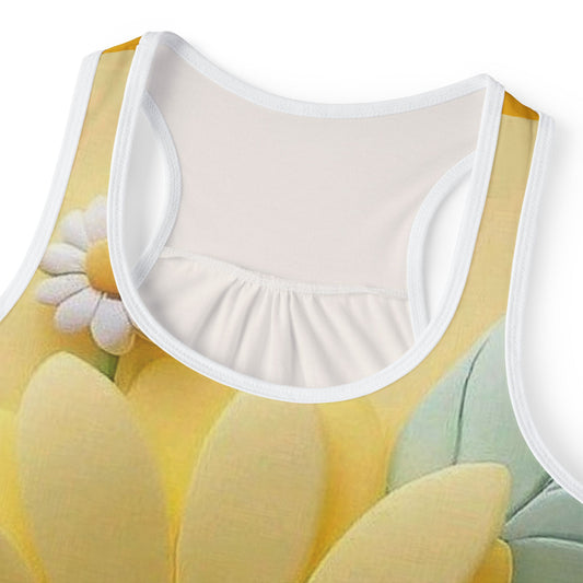 Bright Floral Women's Tank Top, Summer Apparel, Boho Style, Fitness Top, Casual Wear, Spring Fashion, Gift for Her - M/S TMC India