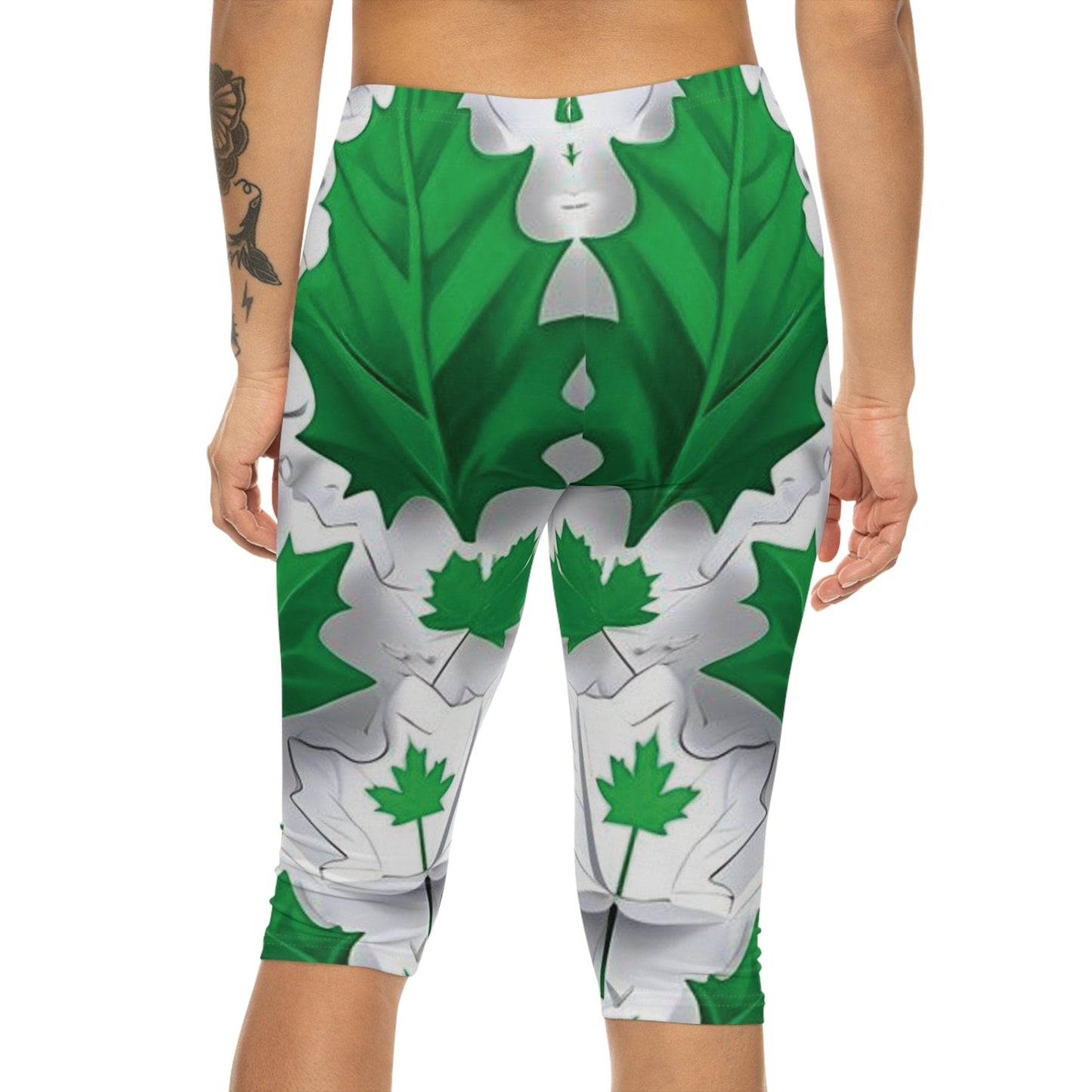 Stylish Women’s Capri Leggings, Floral Pattern, Perfect for Yoga, Fitness, Casual Wear, Gifts for Her, Summer Fashion - M/S TMC India