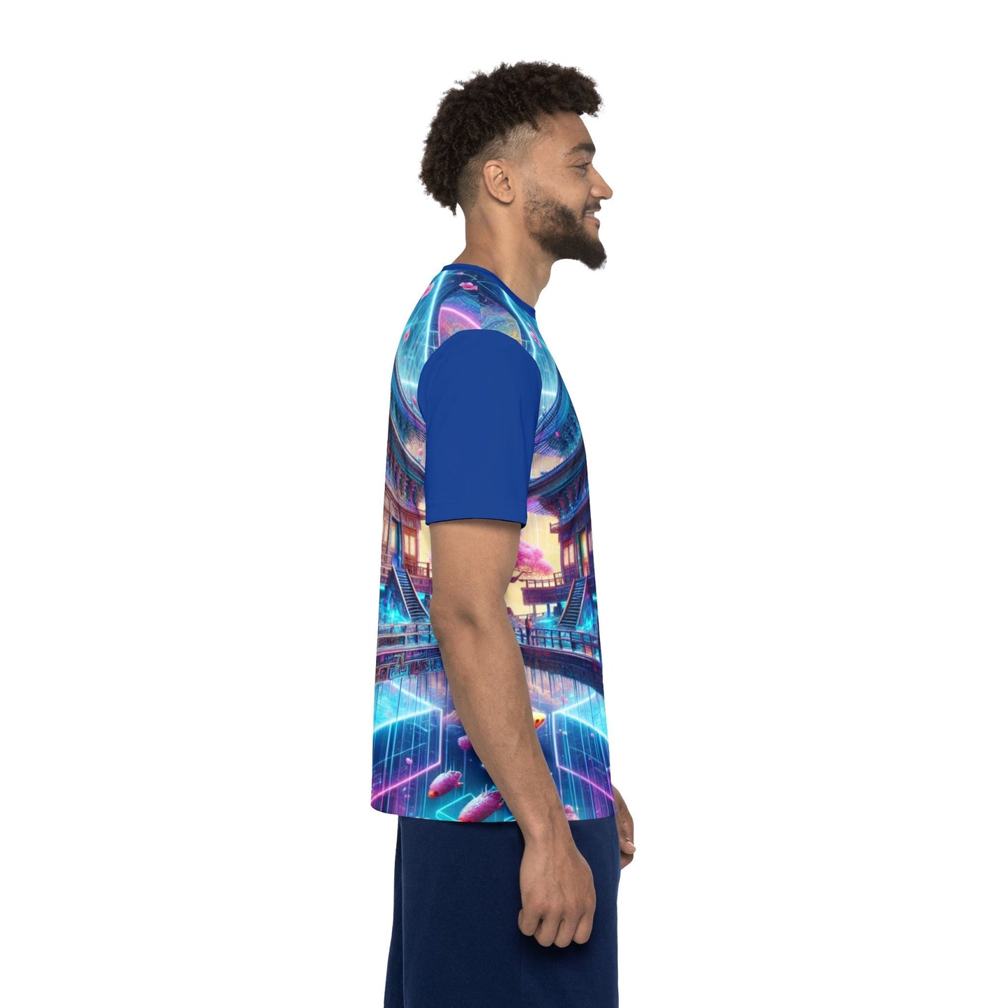 Vibrant Men's Sports Jersey, Unique Graphic Tee, AOP Jersey, Gift for Athletes, Trendy Streetwear, Casual Sportswear Printify