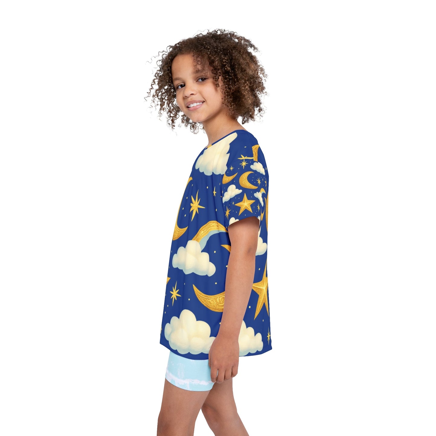 Kids Celestial Sports Jersey, Dreamy Sky Jersey, Starry Kids Apparel, Fun Activewear, Birthday Gift for Kids Printify