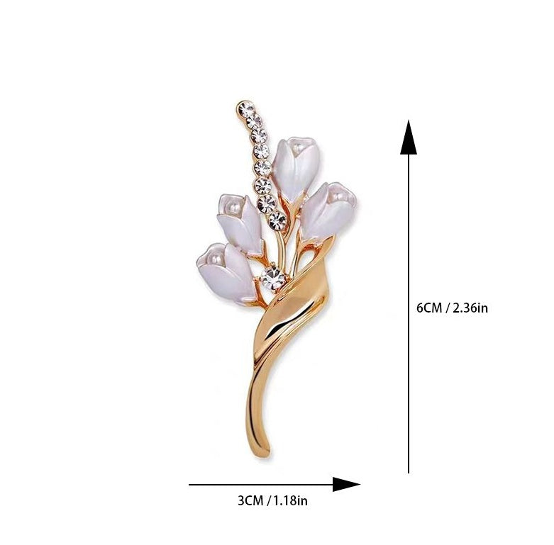 Gorgeous Tulip Flower Brooch, Rustic Style, Small Bouquet, Exquisite Brooch, High-end Feel, Anti Glare Collar Pin Brooch, Clothing Accessories - M/S TMC India