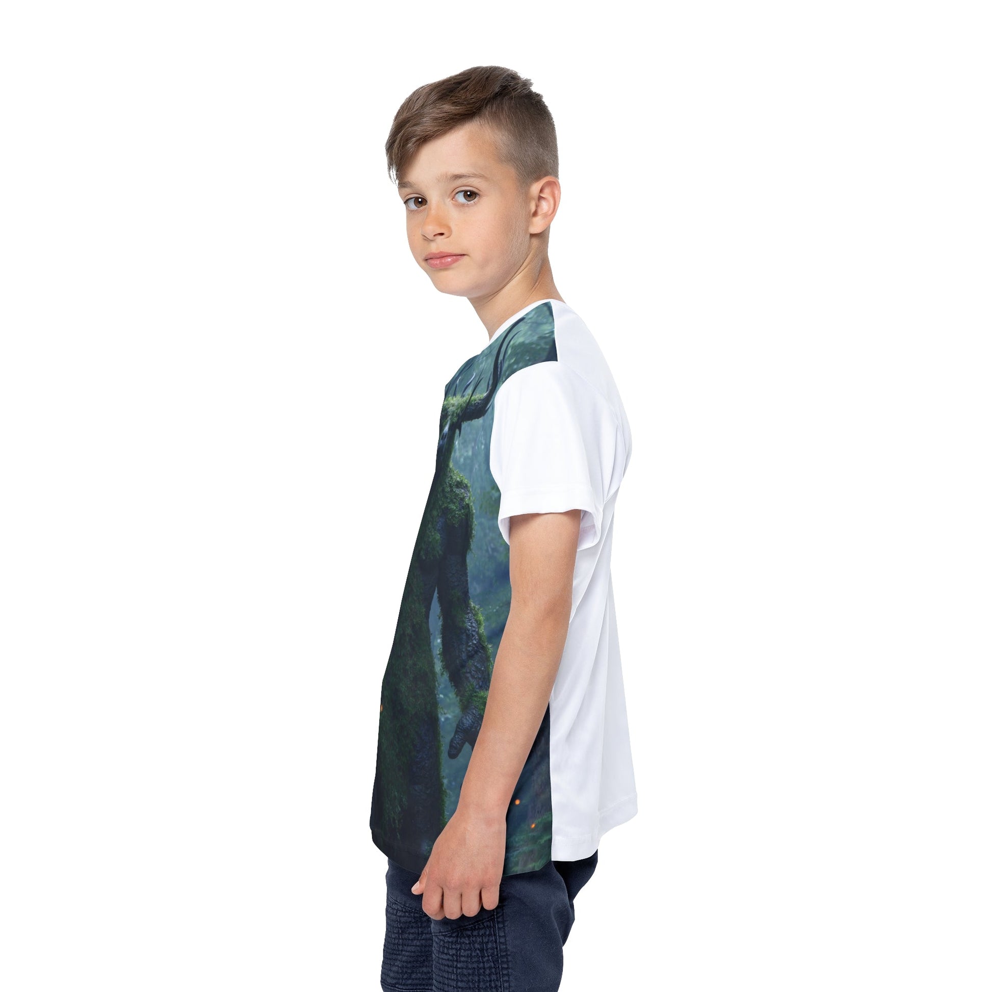 Kids Sports Jersey with Moss Creature Design, Fun Athletic Tee, Great for Parties, Outdoor Play, Birthday Gifts, Sports Events Printify