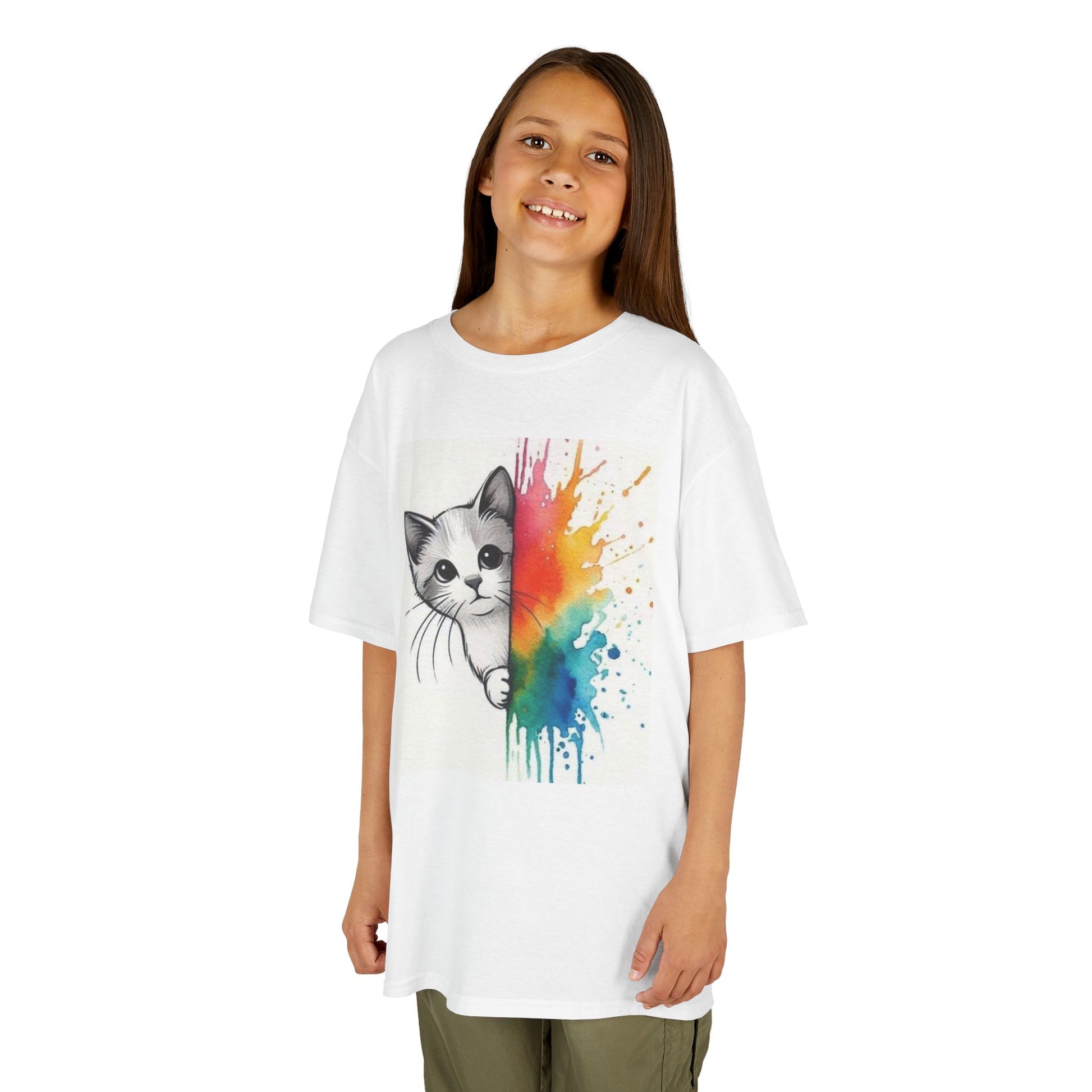 Colorful Cat Kids Tee – Cute Fun Graphic Top for Summer - M/S TMC India