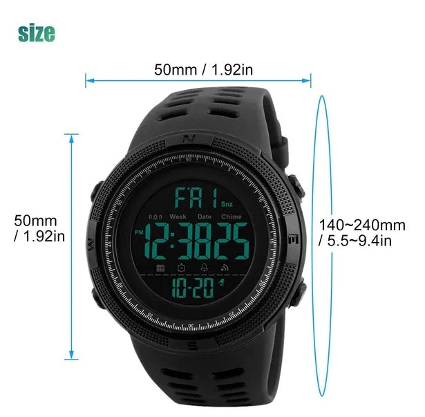 SKMEI Men's Digital Army Military Sport Quartz Analog Chrono Waterproof Watch US Trendsi