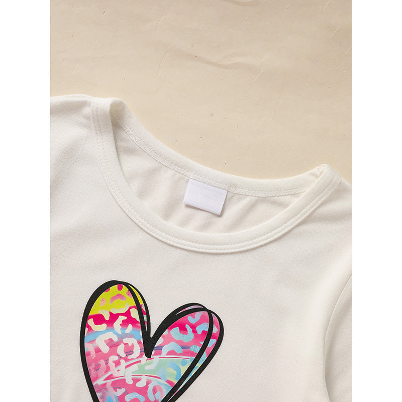 Kid's 'Grandma And Granddaughter' Letter & Heart Print Long Sleeve Top & Pants Set, 2 Sets Comfy Loungewear Outfit - M/S TMC India