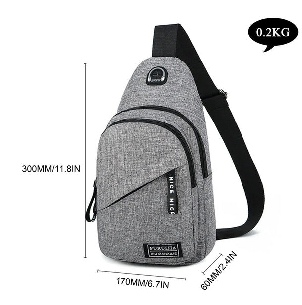 Men Women Sling Bag Chest Fanny Packs Cross Body Travel Sports Shoulder Backpack CJ