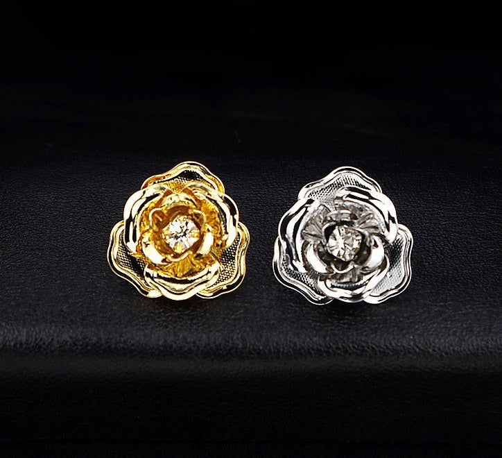 Retro Camellia Zircon Needle - M/S TMC India