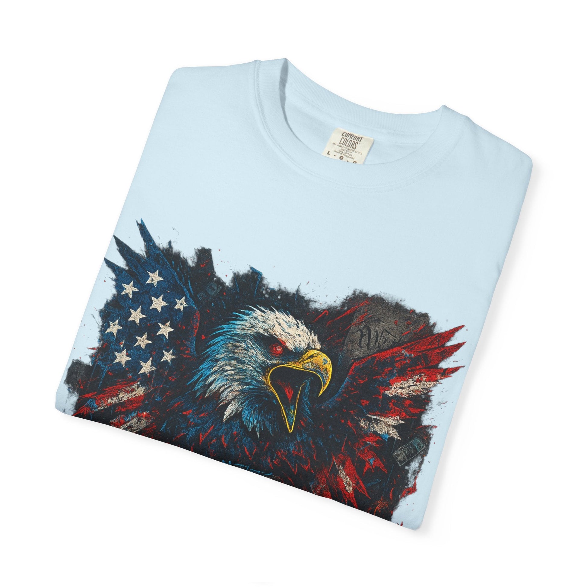 Patriotic Eagle T-Shirt | Unisex Garment-Dyed Tee for Independence Day, Memorial Day, Veteran Gifts, Casual Wear, USA Pride Printify