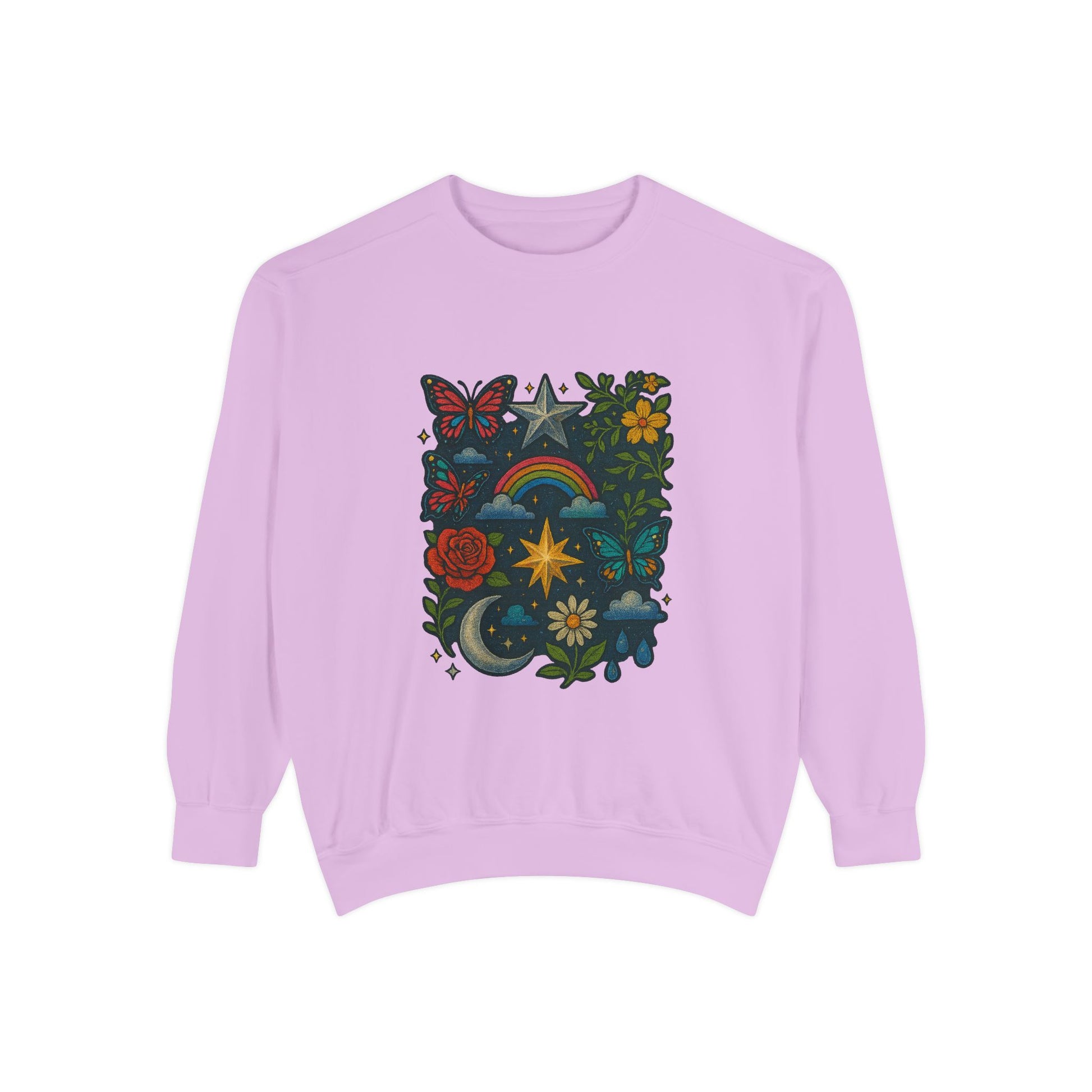 Boho Floral Sweatshirt, Vintage Style, Cozy Layer, Nature Lover Gift, Perfect for Spring and Fall - M/S TMC India