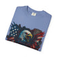 Patriotic Eagle T-Shirt | Unisex Garment-Dyed Tee for Independence Day, Memorial Day, Veteran Gifts, Casual Wear, USA Pride Printify