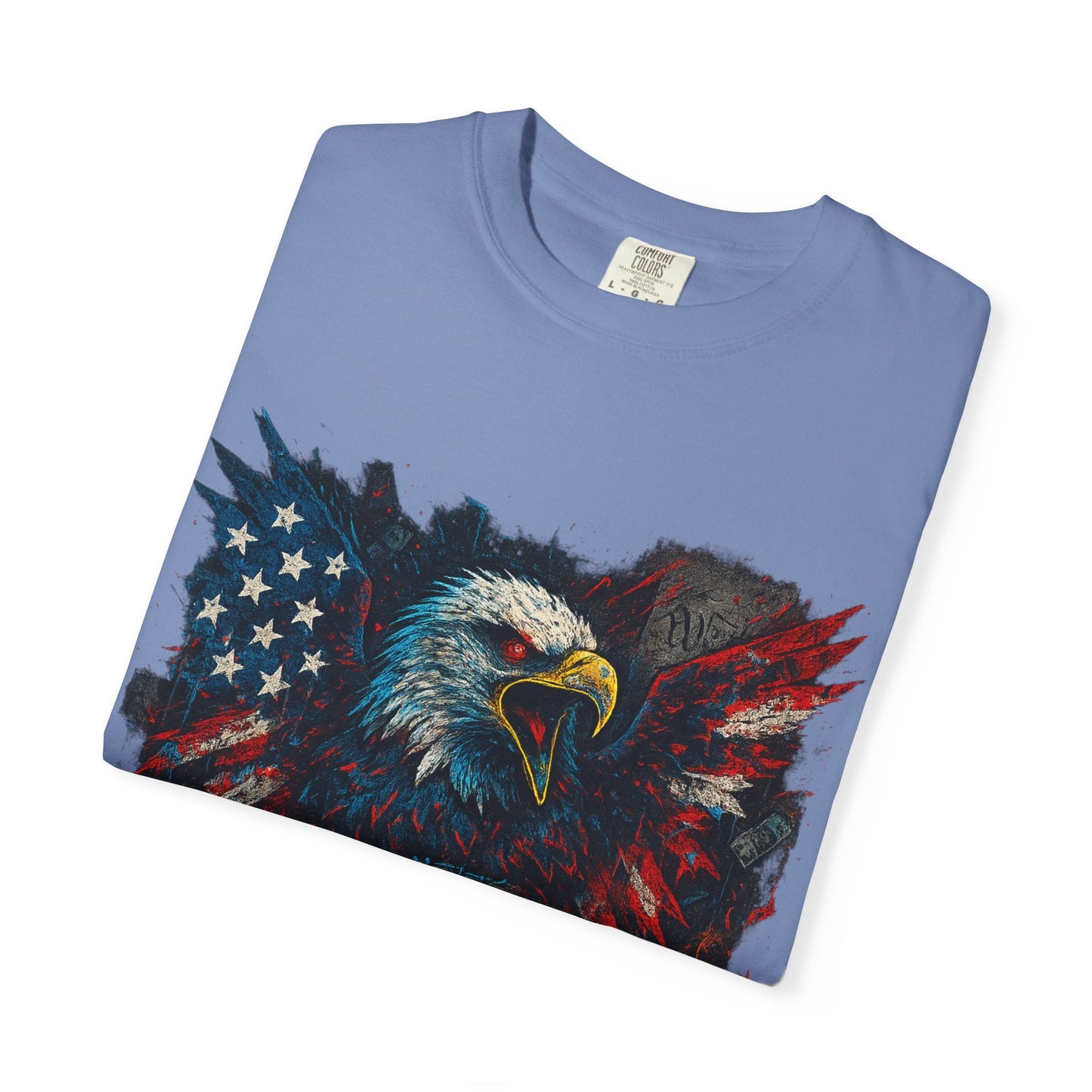 Patriotic Eagle T-Shirt | Unisex Garment-Dyed Tee for Independence Day, Memorial Day, Veteran Gifts, Casual Wear, USA Pride Printify