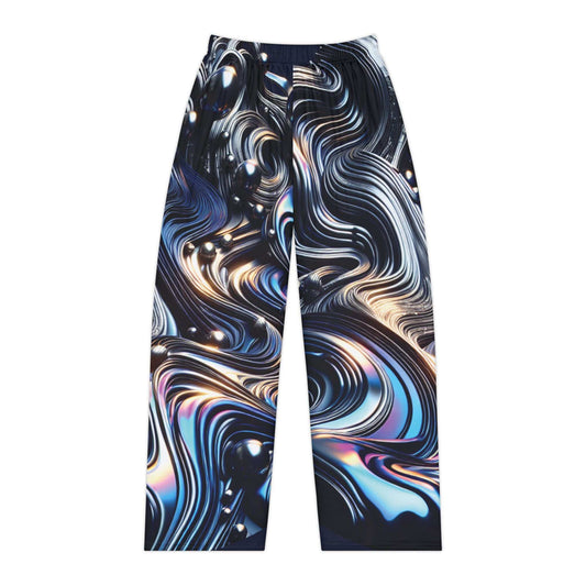 Abstract Swirl Women's Pajama Pants, Cozy Loungewear, Sleep Pants, Gift for Her, Stylish Homewear, Relaxed Fit Bottoms Printify