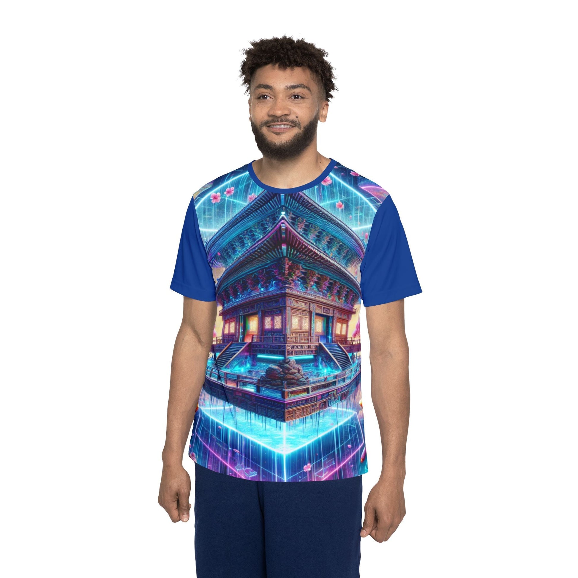 Vibrant Men's Sports Jersey, Unique Graphic Tee, AOP Jersey, Gift for Athletes, Trendy Streetwear, Casual Sportswear Printify