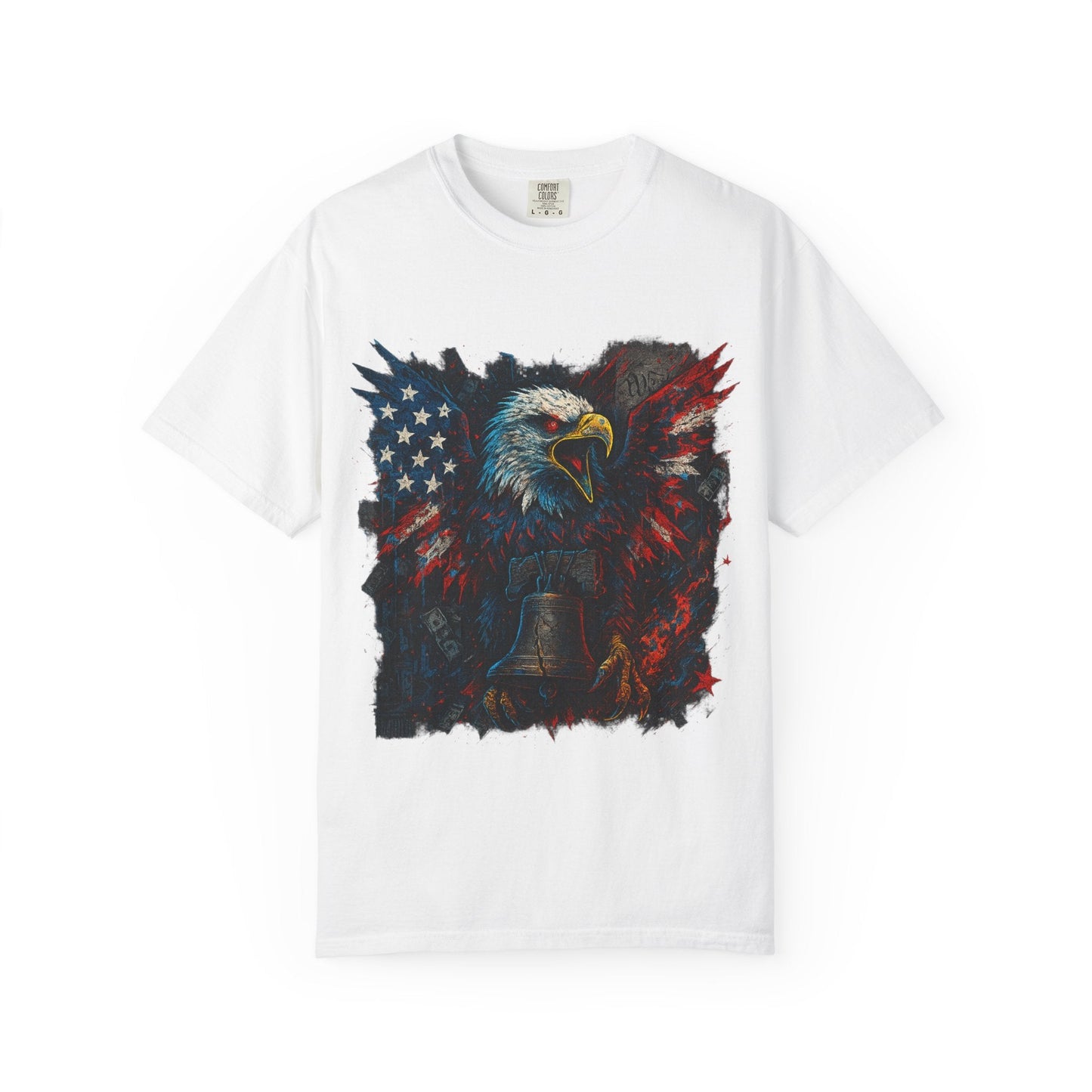 Patriotic Eagle T-Shirt | Unisex Garment-Dyed Tee for Independence Day, Memorial Day, Veteran Gifts, Casual Wear, USA Pride Printify