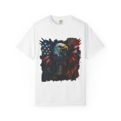 Patriotic Eagle T-Shirt | Unisex Garment-Dyed Tee for Independence Day, Memorial Day, Veteran Gifts, Casual Wear, USA Pride Printify