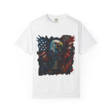Patriotic Eagle T-Shirt | Unisex Garment-Dyed Tee for Independence Day, Memorial Day, Veteran Gifts, Casual Wear, USA Pride Printify