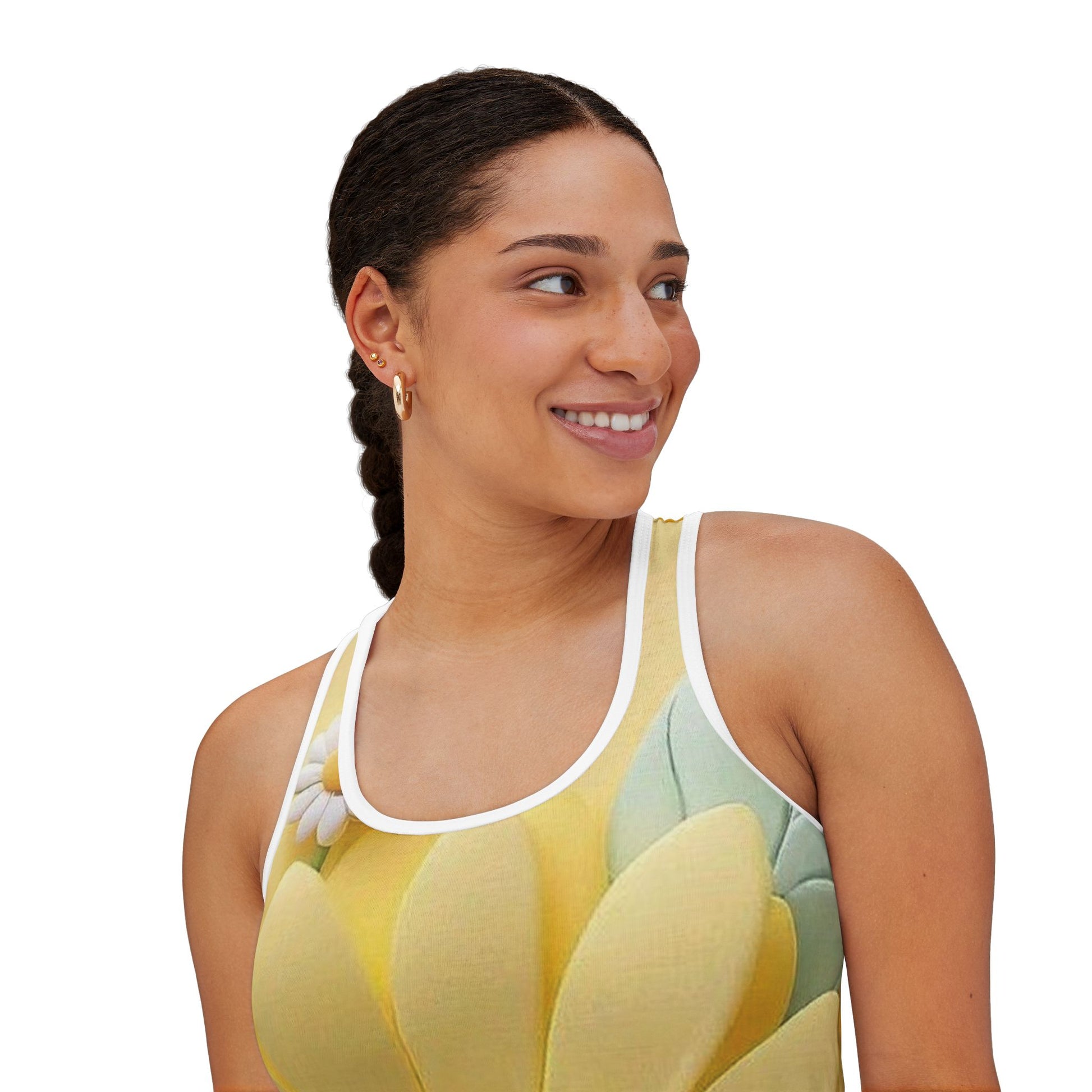 Bright Floral Women's Tank Top, Summer Apparel, Boho Style, Fitness Top, Casual Wear, Spring Fashion, Gift for Her - M/S TMC India