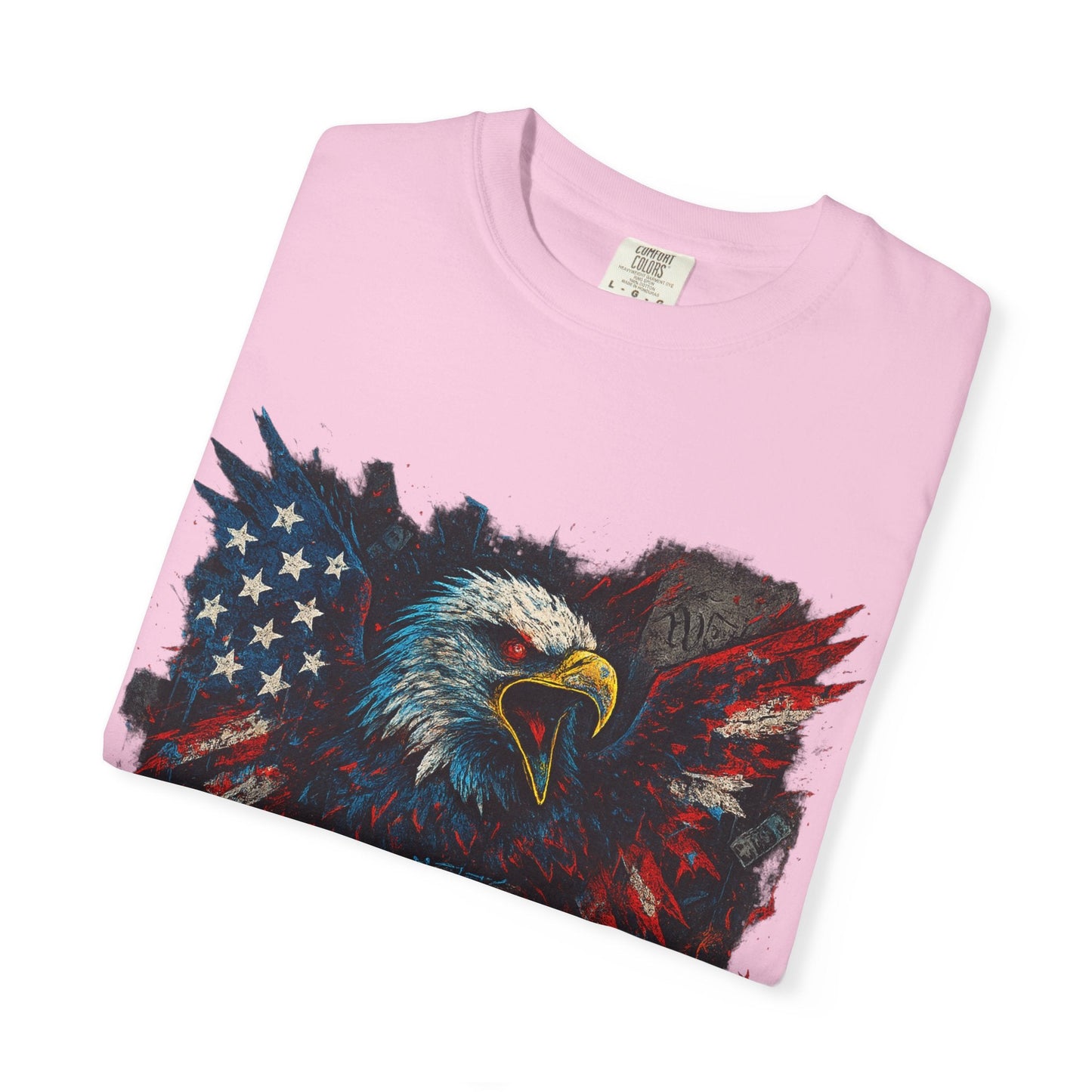Patriotic Eagle T-Shirt | Unisex Garment-Dyed Tee for Independence Day, Memorial Day, Veteran Gifts, Casual Wear, USA Pride Printify
