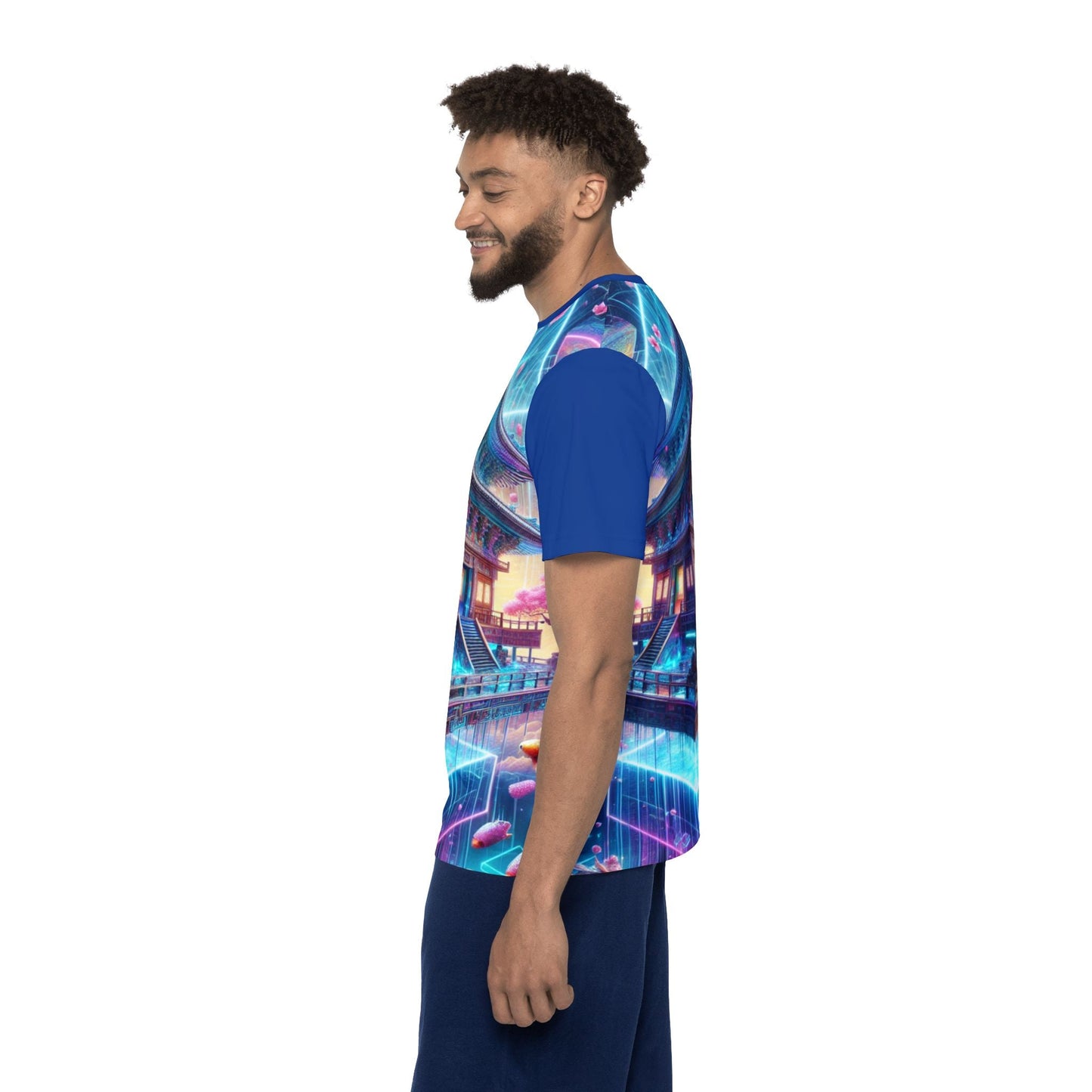 Vibrant Men's Sports Jersey, Unique Graphic Tee, AOP Jersey, Gift for Athletes, Trendy Streetwear, Casual Sportswear Printify